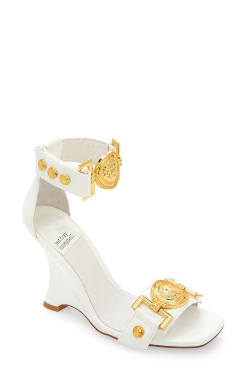 Jeffrey Campbell Leonite Wedge Sandal Gold at Nordstrom,