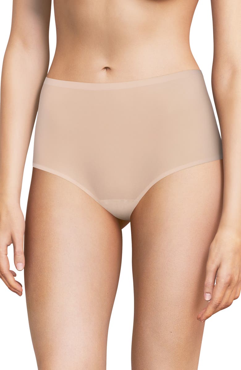 CHANTELLE LINGERIE Soft Stretch High Waist Briefs, Main, color, ROSE NUDE | Best Color Underwear to Wear Under White Pants