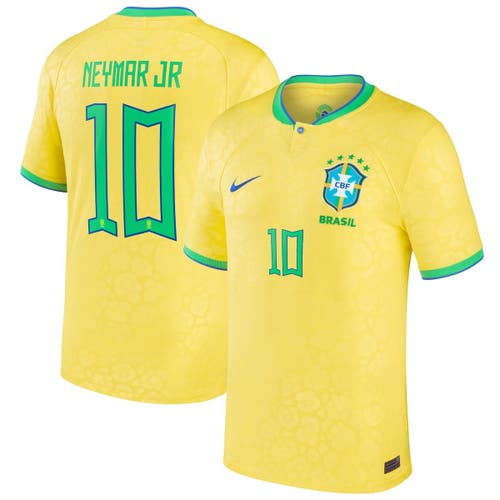 Youth Nike Neymar Jr. Yellow Brazil National Team 2022/23 Home Breathe Stadium Replica Player Jersey