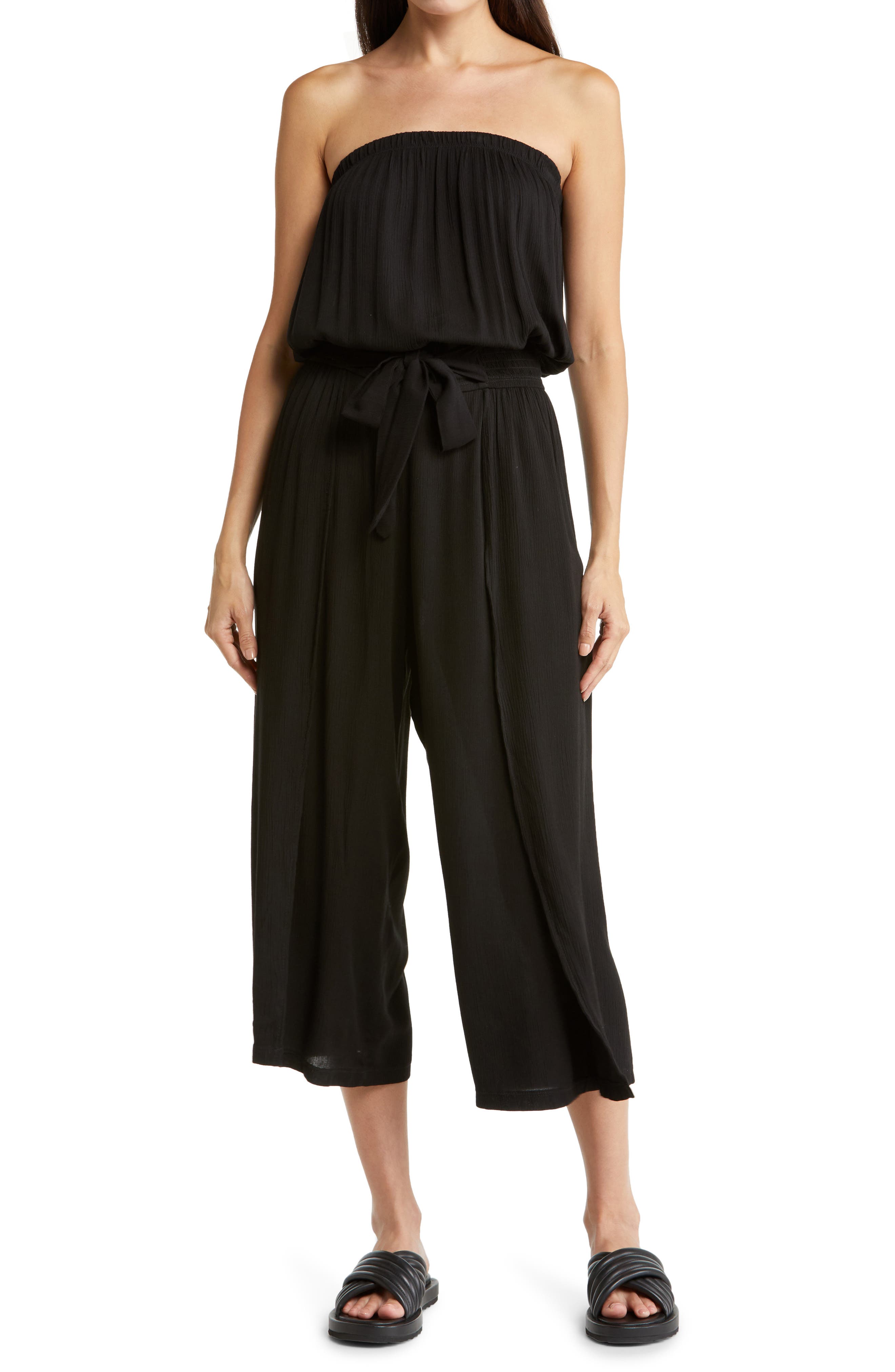 becca strapless jumpsuit