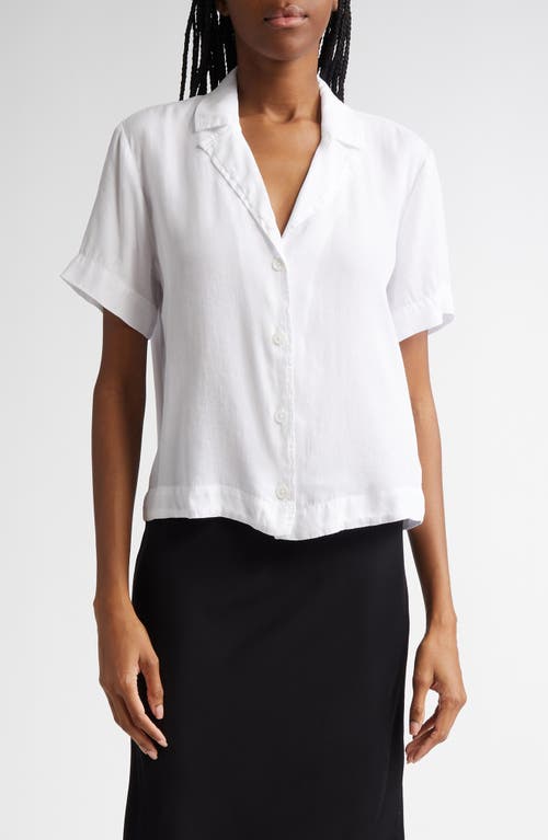 Bella Dahl Lyocell Camp Shirt in White 