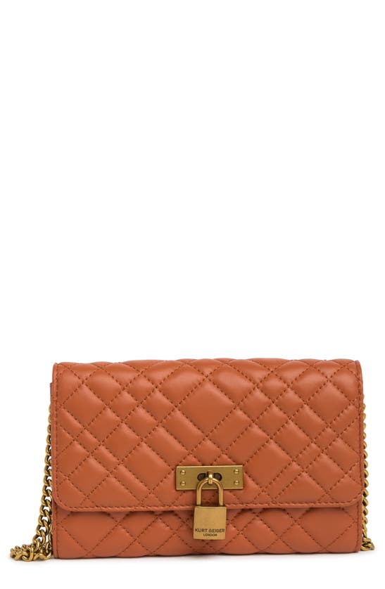 Kurt Geiger Brixton Leather Chain Wallet In Open Brown ModeSens