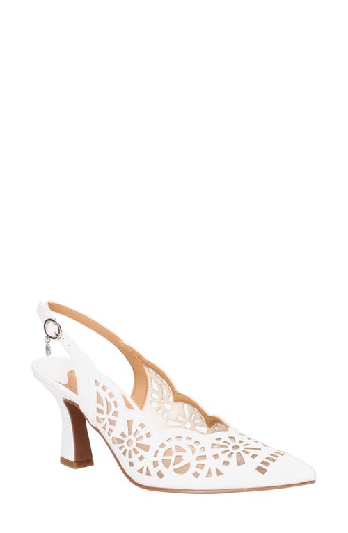 J. Reneé Valerian Slingback Pump in White at Nordstrom, Size 6