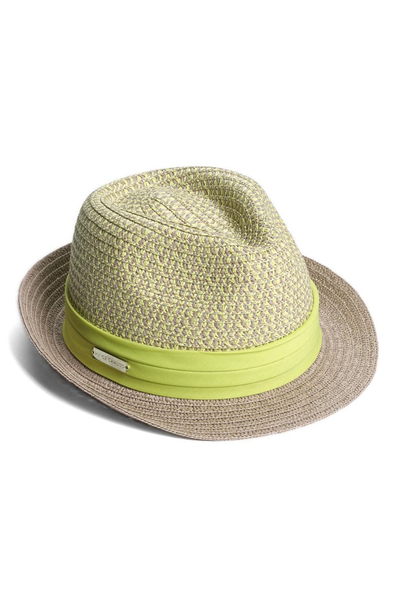 VINCE CAMUTO Patterned Crown Fedora, Main, color, LUNAR ROCK