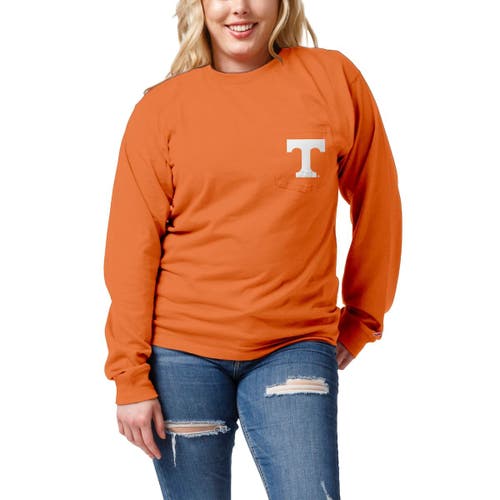 Women's League Collegiate Wear Tennessee Orange Tennessee Volunteers Oversized Pocket Long Sleeve T-Shirt