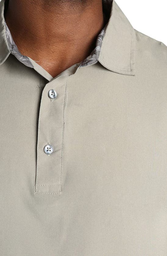 Shop Jachs Gravityless Performance Polo In Taupe