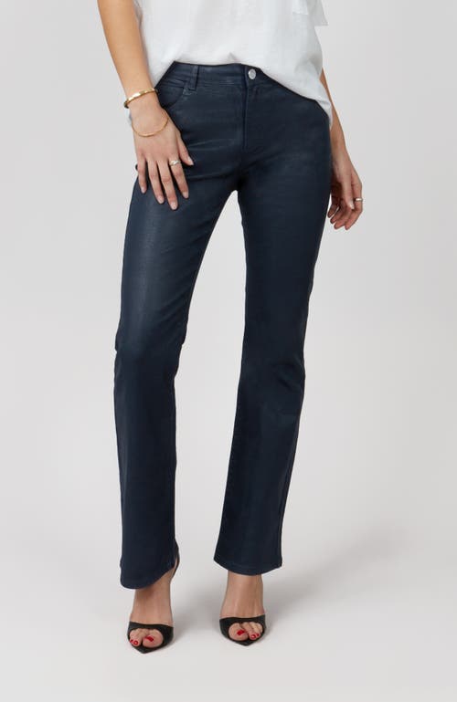 Shop Lola Jeans Billie High Rise Bootcut Jeans In Coated Ink Blue