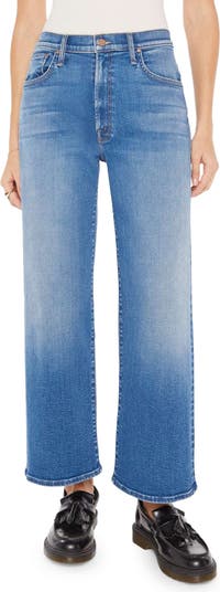 MOTHER The Dodger High Waist Wide Leg Ankle Jeans