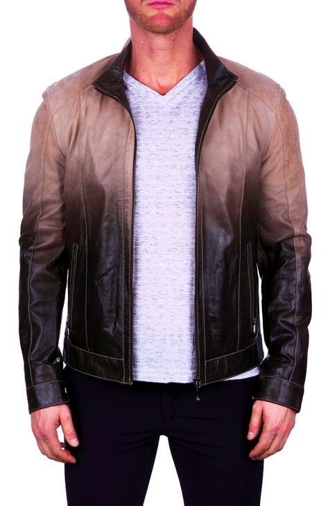 Degrade Ombré Leather Jacket