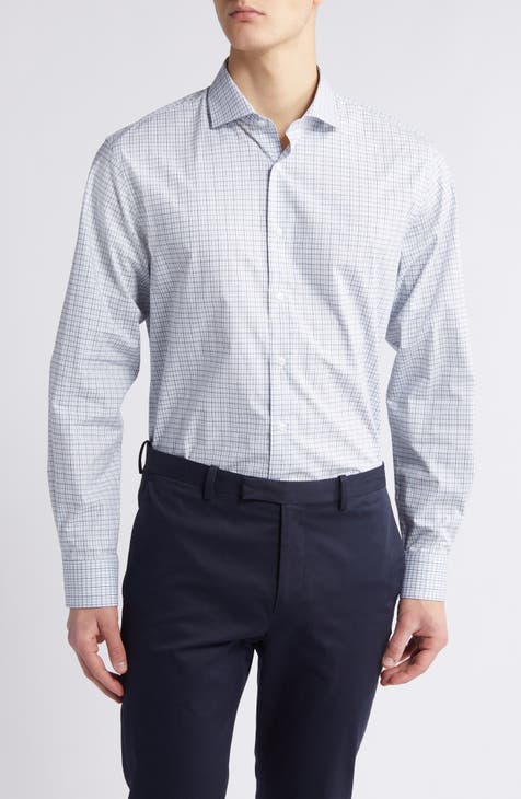 NEW! BOSS x Nordstrom 'Isaac' Slim Fit Check Dress Shirt - store size 15.5