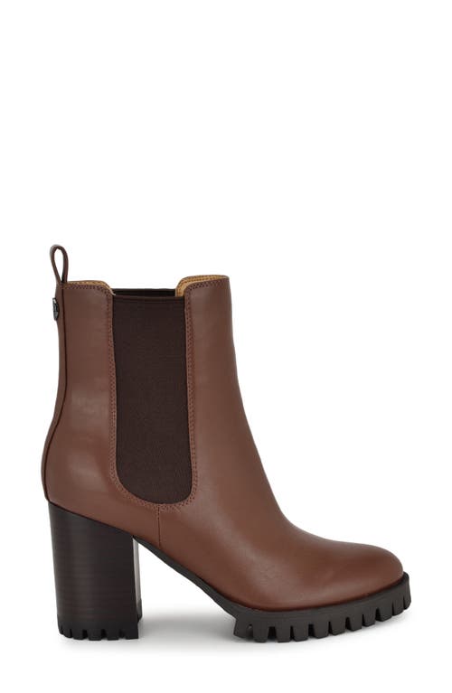 Shop Nine West Kort Platform Chelsea Boot In Med Brown