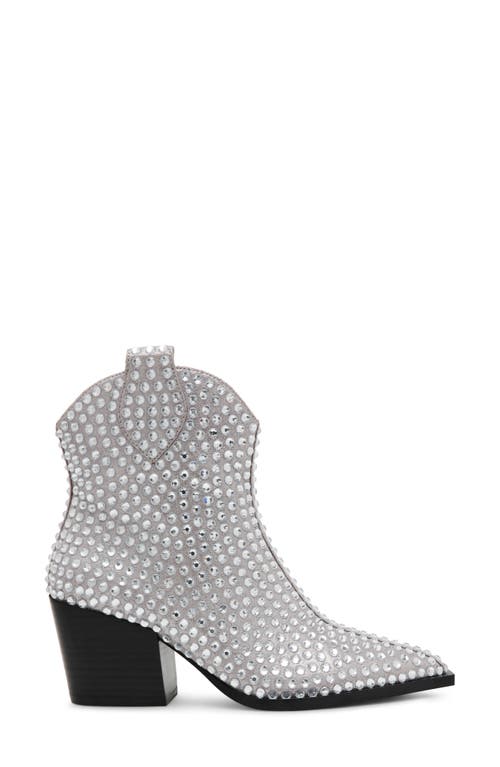 Shop Betsey Johnson Neil Studded Western Boot In Silver