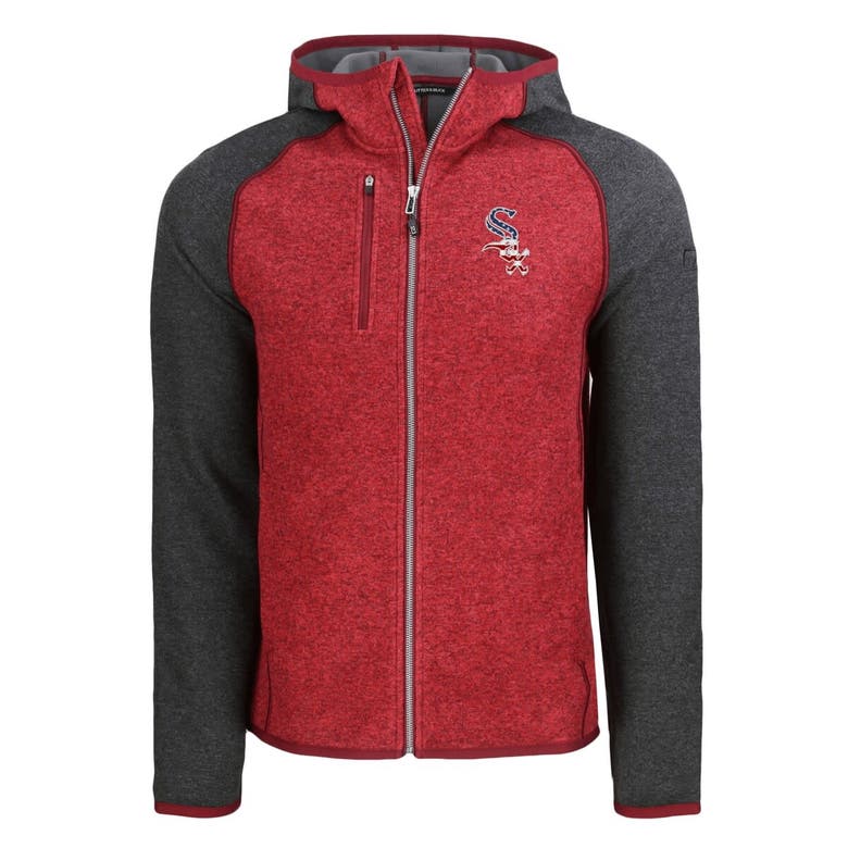 Shop Cutter & Buck Heather Red/heather Charcoal Chicago White Sox Stars & Stripes Mainsail Sweater-knit