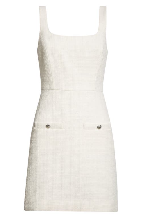 Shop Veronica Beard Sabra Cotton Blend Tweed Sheath Dress In Off White