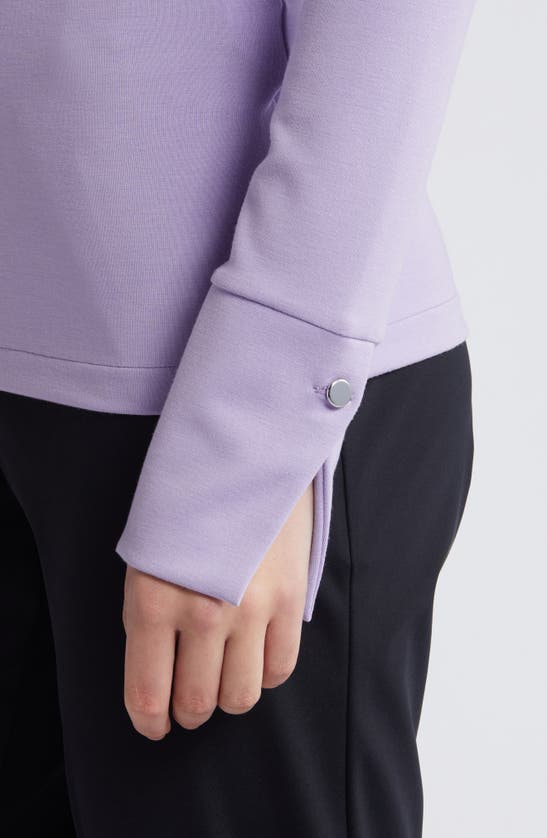 Shop Hugo Boss Boss Long Sleeve Knit Top In Iris