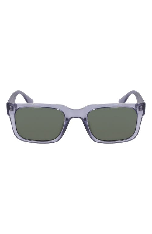 Fluidity 52mm Rectangular Sunglasses in Crystal Smoke