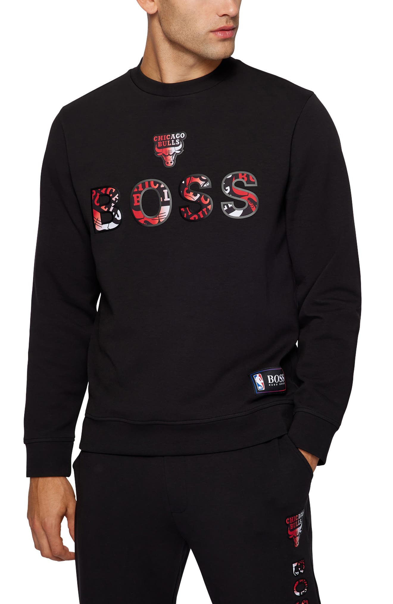 black and gold boss sweatshirt