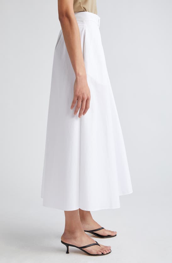 Shop Rohe Róhe A-line Cotton Poplin Skirt In White
