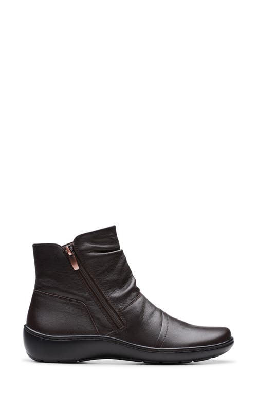 Clarks Women's Collection Cora Pace Boots In Chocolate Leather