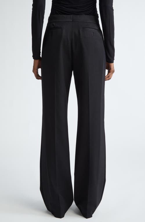 Shop Zimmermann Pavilion Wool Blend Straight Leg Tux Pants In Black