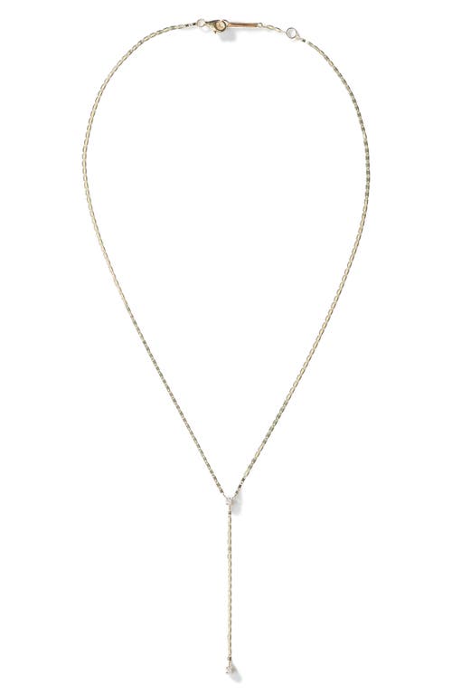 Lana Double Diamond Y-Necklace in Yellow Gold
