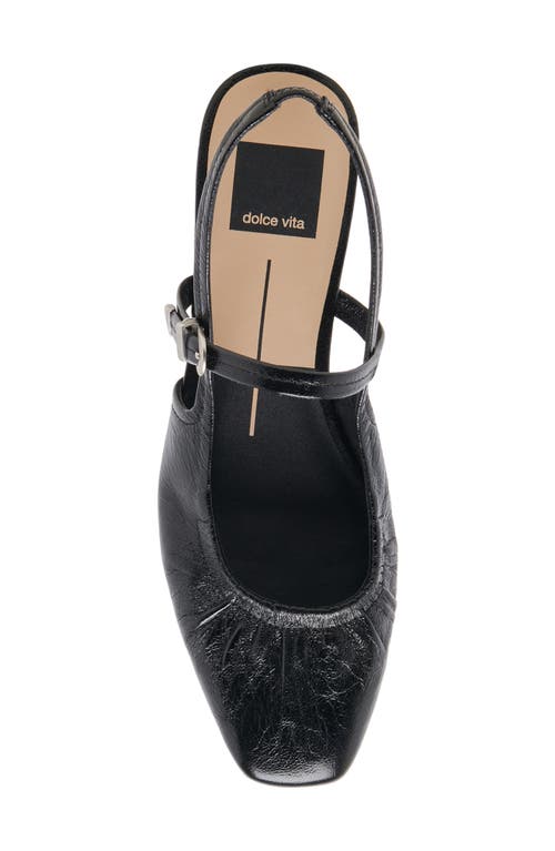 Shop Dolce Vita Rianne Slingback Mary Jane Flat In Midnight Crinkle Patent