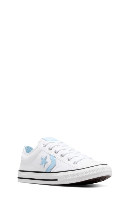 Converse Kids' Star Player 76 Oxford Sneaker In White/true Sky/white