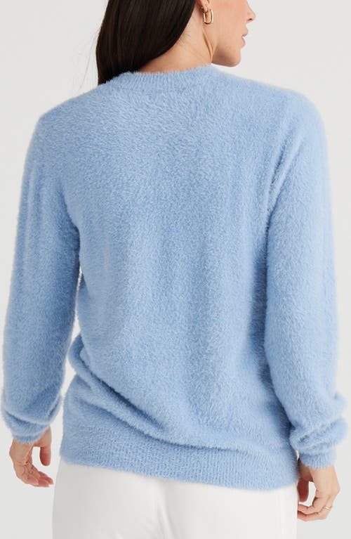 Shop Brave + True Brave+true Coco Chenille Sweater In Sky Blue