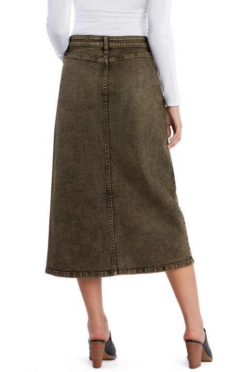 WASH LAB DENIM WASH LAB DENIM MALLORY DENIM MIDI SKIRT