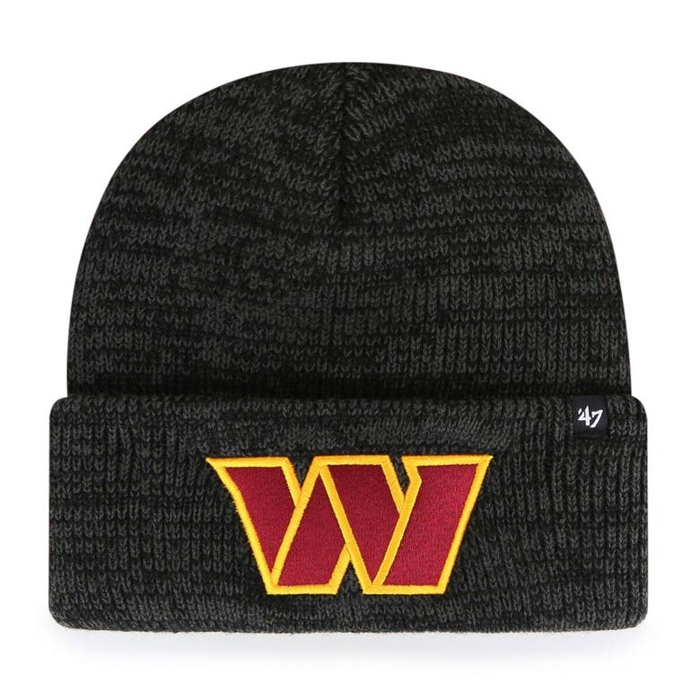 47 ' Black Washington Commanders Brain Freeze Cuffed Knit Hat | ModeSens