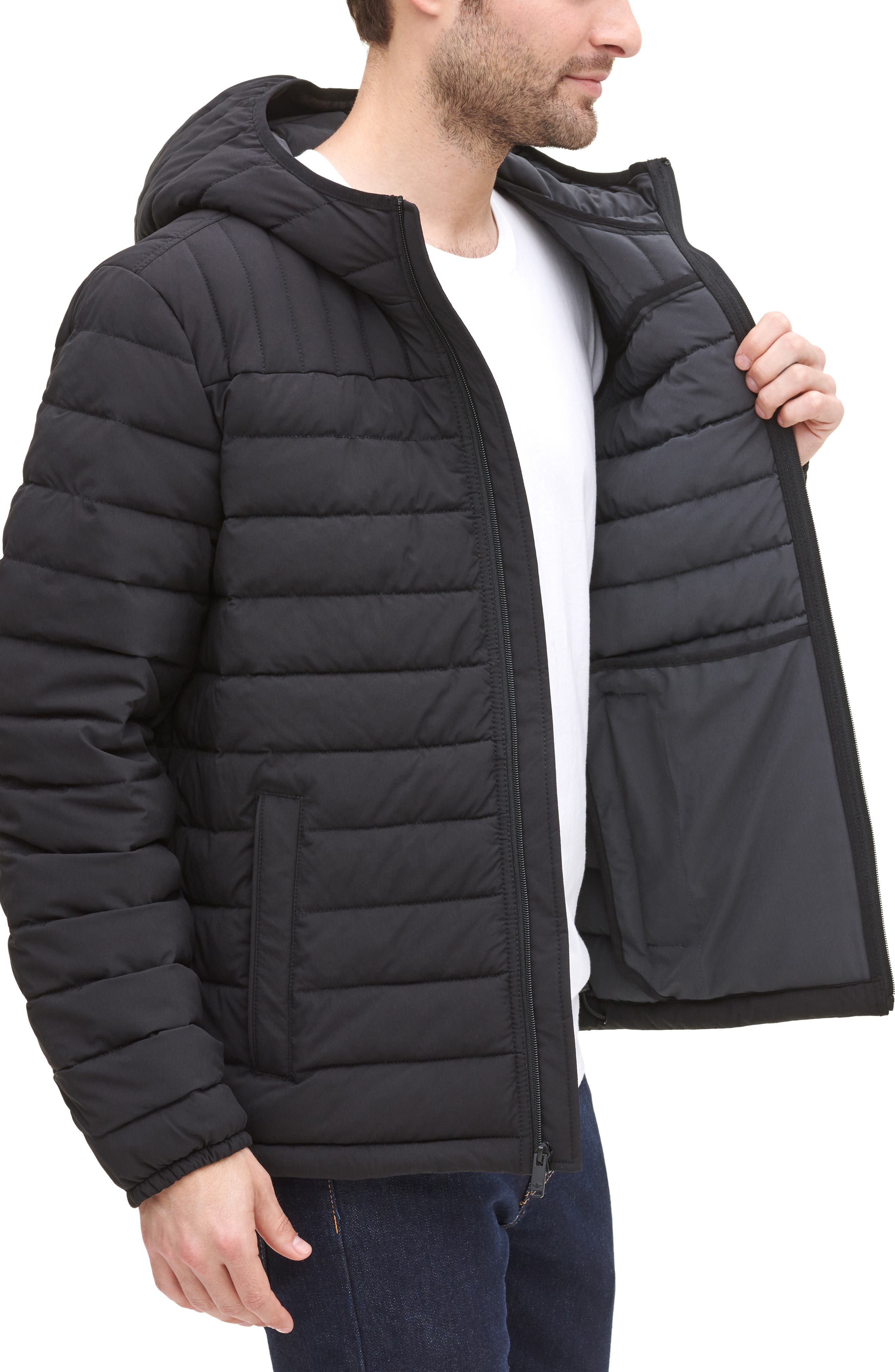 Dockers Hooded Quilted Puffer Jacket 