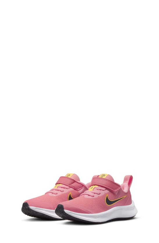 Nike Kids' Star Runner 3 Sneaker In Coral/ Coral/ Orange/ Gridiron