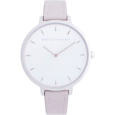 Rebecca Minkoff Major Leather Strap Watch,
