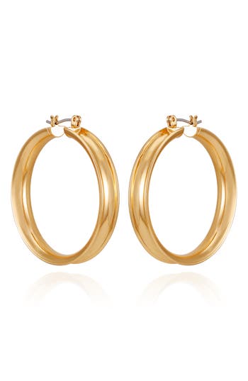 Vince Camuto Textured Hoop Earrings In Goldtone2