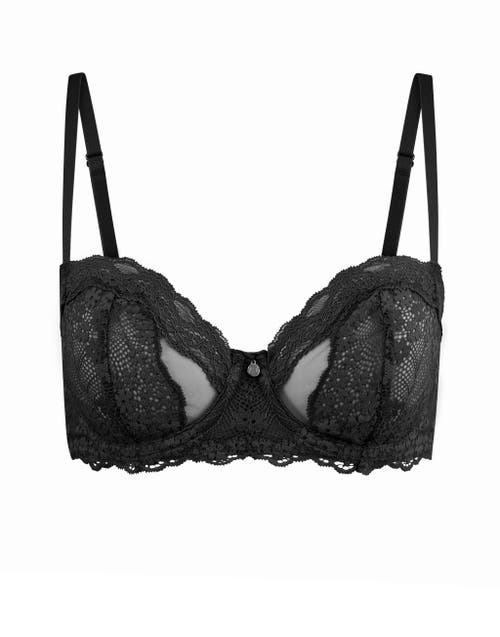 Adore Me Melrose Unlined Balconette Bra In Black