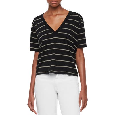Allsaints Saro Stripe Tee, Black