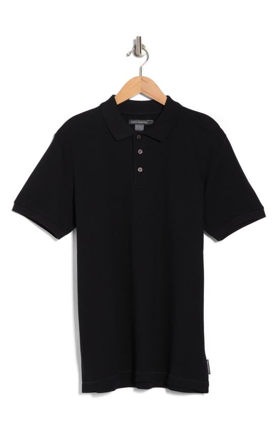 French Connection Popcorn Cotton Polo In Marine