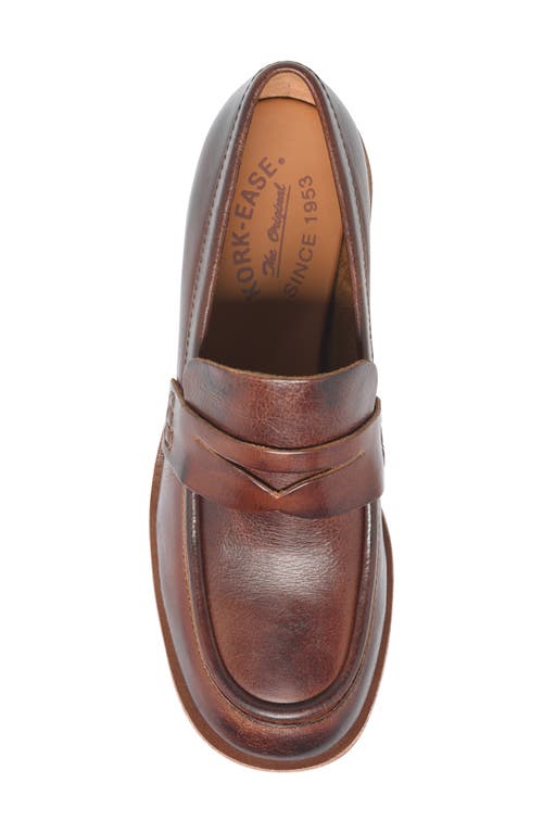 Shop Kork-ease ® Keegan Penny Loafer Pump In Tan Leather