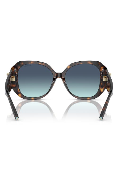 Tiffany & Co . 55mm Gradient Square Sunglasses In Brown/blue Gradient