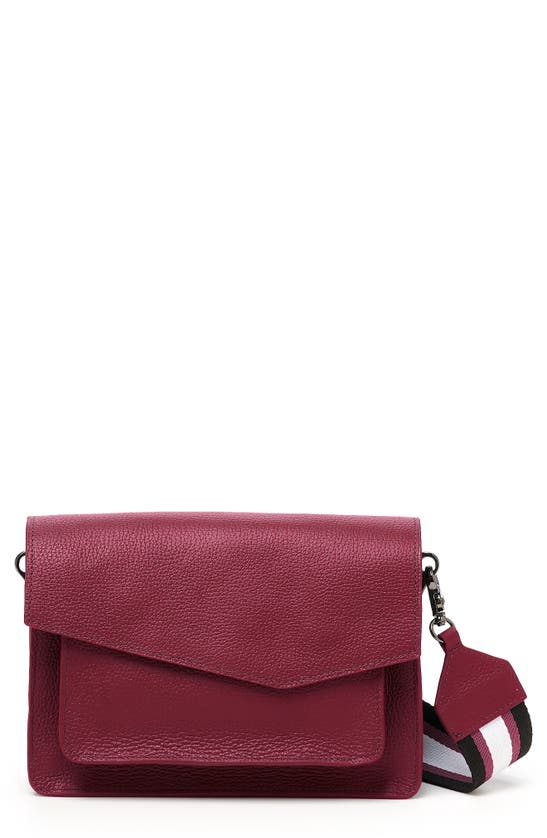 Botkier Cobble Hill Leather Crossbody Bag In Port