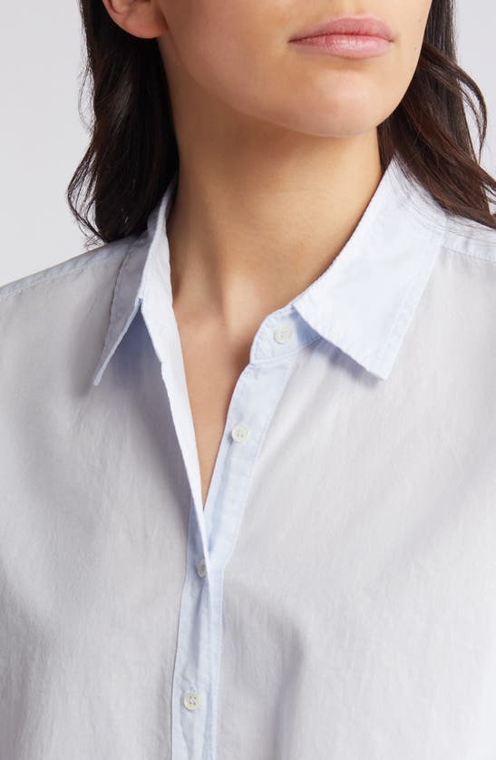 Shop Xirena Beau Cotton Button-up Shirt In Skylight