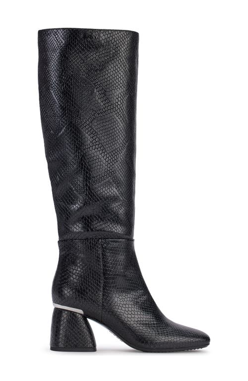 Shop Dkny Cana Knee High Block Heel Boot In Black