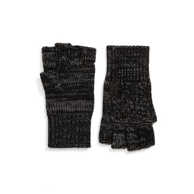 Frye Marled Cable Fingerless Gloves, Size One Size - Black