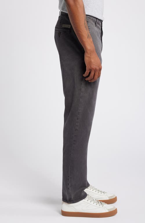 Shop Ag Kullen Flat Front Stretch Sateen Chinos In Sulfur Berlin Steel