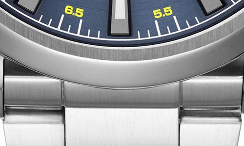 Diesel Mega Chief Chronograph Bracelet Watch, 51mm X 59mm In Silver