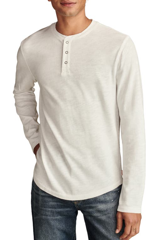 Shop Lucky Brand Weekend Slub Henley In Bright White