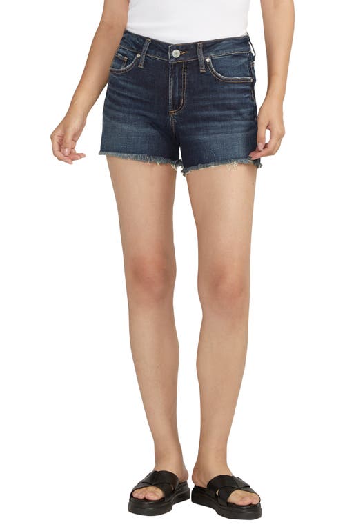 Silver Jeans Co. Suki Luxe Stretch Curvy Fit Cutoff Denim Shorts Indigo at Nordstrom,