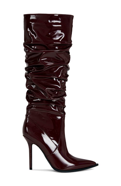 Azalea Wang Mitica Knee High Boot In Burgundy