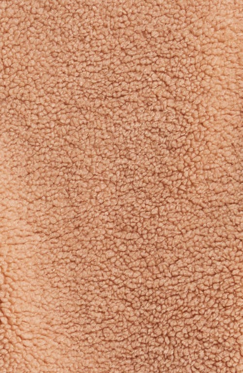 Beyond Yoga Faux Fur Zip Jacket In Camel