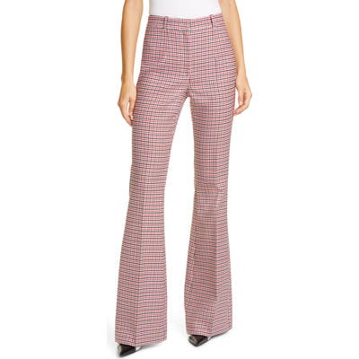 Michael Kors Collection High Waist Flare Leg Gabardine Pants, Red